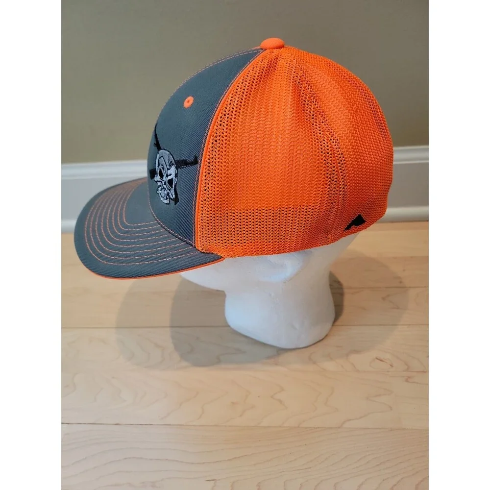 Mens Pacific Headwear Hat Neon Orange/Grey S-M 6 7/8- 7 3/8
